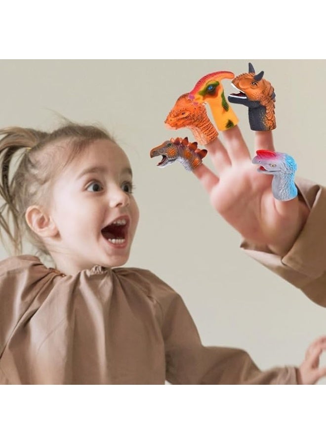 Set of 5 Silicone Finger Puppets for Babies and Toddlers, Animal Bath Toy, Cute Mini Hand Puppets Stories, Rubber Bath Toy Gift for Kids (Horse, Cow, Chicken, Pig, Piglet) - Image 4