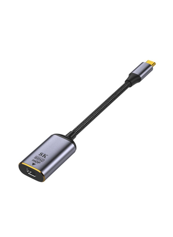 Generic - Gold-plated Type-c Revolution Mini DP Female Short Line HD Same Screen Support Two-way Projection Screen 8K @ 60Hz-Color:C Revolution DP Short Line 8k - Image 1