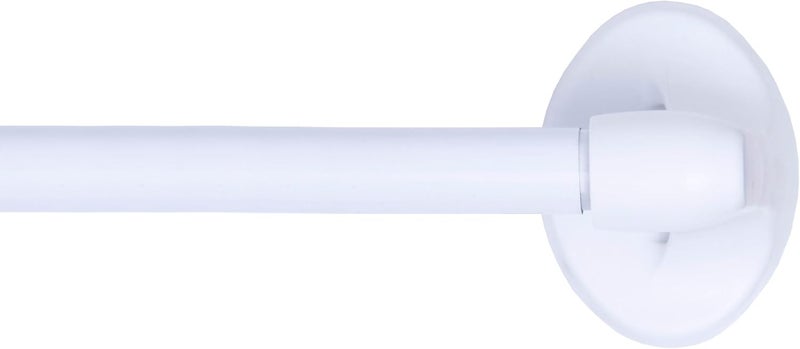 Kenney 5/8" Multi-Use Adjustable Magnetic Curtain Rod, 16-28", White - Image 1