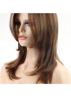 Long Mixed Brown Highlight Synthetic Wigs for Women Layered Ombre Brown Wig with Dark Roots Straight Hair Wig - pzsku/Z2B84EF4213BB9C6DAD6BZ/45/_/1679028905/f633876a-884d-4a3d-974f-9ece05523895