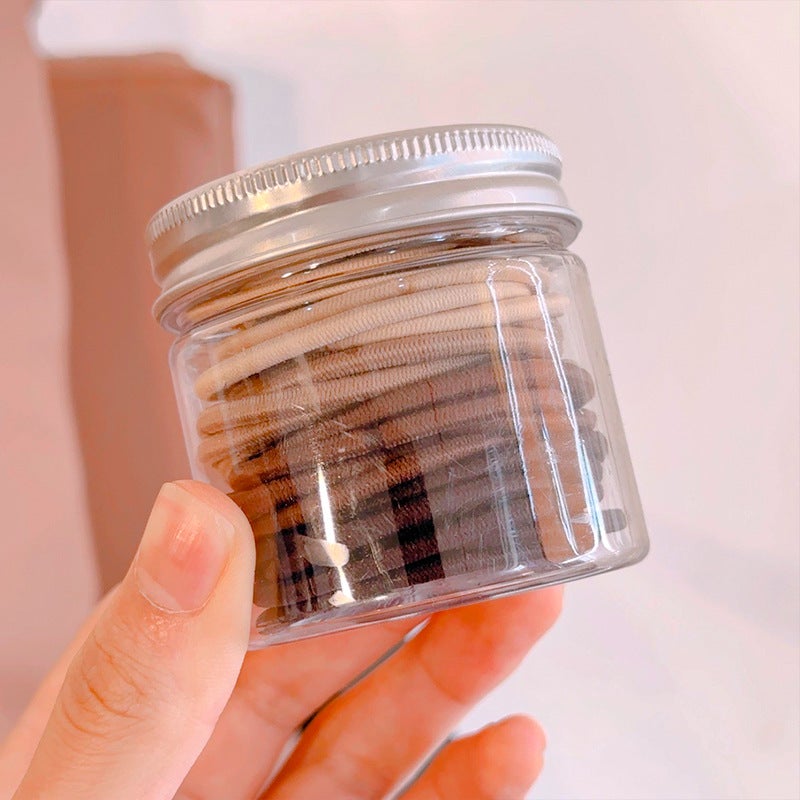 Loquat Classic Candy-Colored Kids Hair Ties Brown color 30 pieces