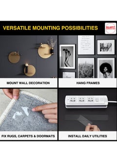 KLAPiT KLAPiT SUPER TAPE Double Sided Heavy Duty Mounting Tape Holds 500 Pounds or 230Kg Weight Using Enhanced Nano Technology. Clear Tape for Wall, Wood, Tile, Stone, Glass, Metal and Acrylic Slim 10m  - Image 3