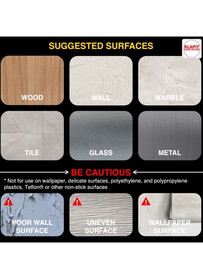 KLAPiT - KLAPiT SUPER TAPE Double Sided Heavy Duty Mounting Tape Holds 500 Pounds or 230Kg Weight Using Enhanced Nano Technology. Clear Tape for Wall, Wood, Tile, Stone, Glass, Metal and Acrylic Slim 10m - Image 1