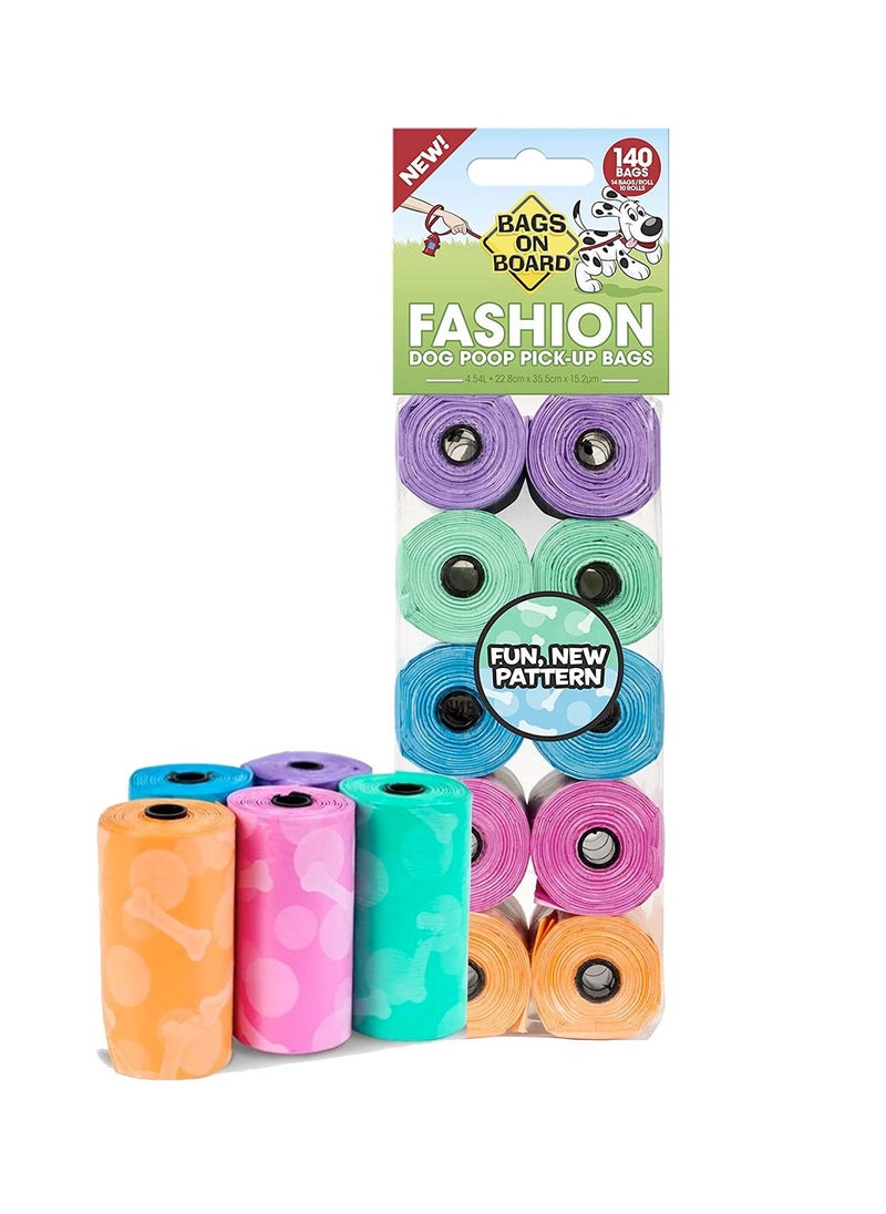 BAGS ON BOARD Bags On Board Refill Pack 140 Bags (10 x 14) Fashion Print Multicolor  - Image 1