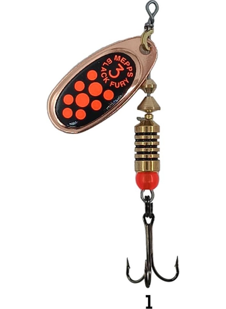 MEPPS Black Fury Fishing Spoon Copper Color No: 3 ( 7 gr )  - Image 2