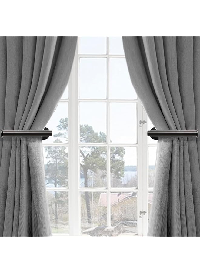 إيروريكس حاملات ستائر معدنية ذاتية اللصق، خطافات ستائر بدون حفر، حاملات ستائر للأبواب والنوافذ، خطافات متعددة الأغراض للمنزل، قطعتان باللون الأسود - Image 3