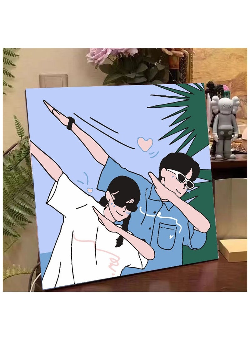 Anna DIY Cartoon Anime Hand-Painted Coloring Oil Painting Decoration - Image 1