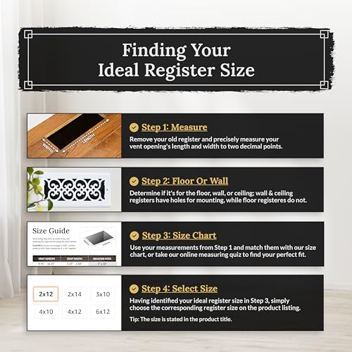 Decor Grates PL408-BLK 4-Inch by 8-Inch Plastic Floor Register, Black - Image 5