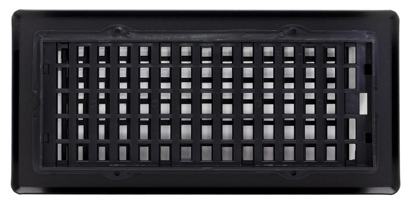 Decor Grates PL408-BLK 4-Inch by 8-Inch Plastic Floor Register, Black - Image 2
