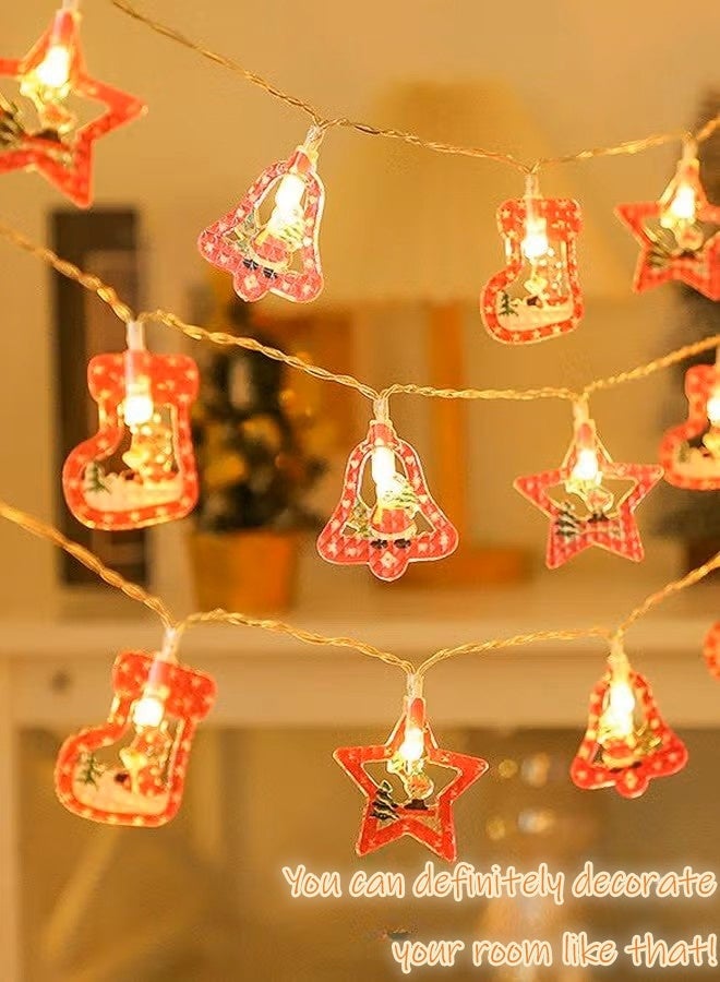 2 Pcs, 1.5 meters long,Santa Claus Decorative Lights Children's Room Bedroom Layout Atmosphere Lights Led String Lights String Lights Luminous Ornaments Lights - Image 3