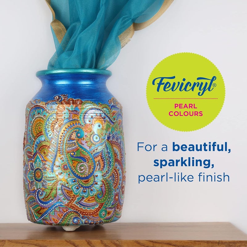 Pidilite Fevicryl Acrylic Colours Sunflower Kit Diy, Pearl Kit 6 Shades And Pastel Acrylic Colours Kit 6 Shades. Multisurface Colours | Gift For Artists, Students, Children - Image 3