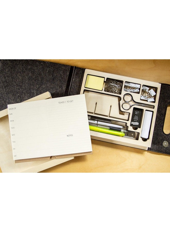 Three by Three Seattle Jotblock Portable Office Take Your Workspace Anywhere With The Portable Office Set: All Your Office Supplies In One Convenient Case - Image 5