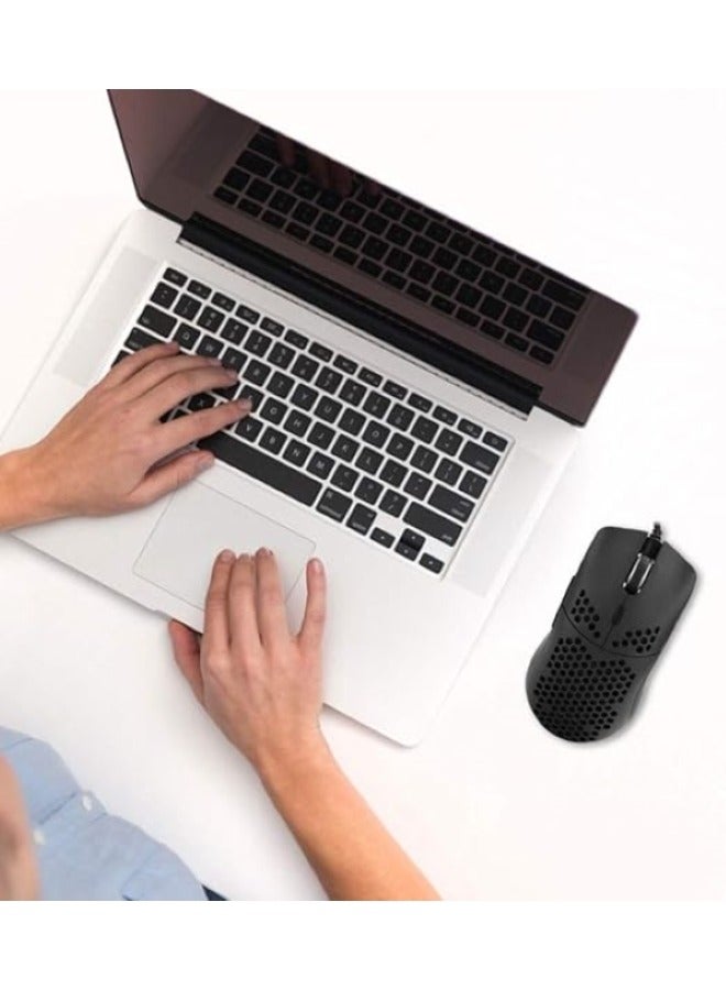 Luminous Wired Gaming Mouse Portable Ergonomic Mouse for Desktop Laptop Black Green - Image 3