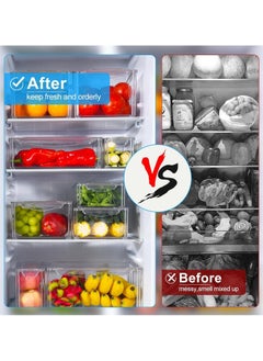 Arabest 10Pcs Fridge Organizer Bins with Lids, Vegetable & Fruit Storage Containers for Fridge Organization, Stackable Food Storage Containers and Pantry Organization  - Image 4
