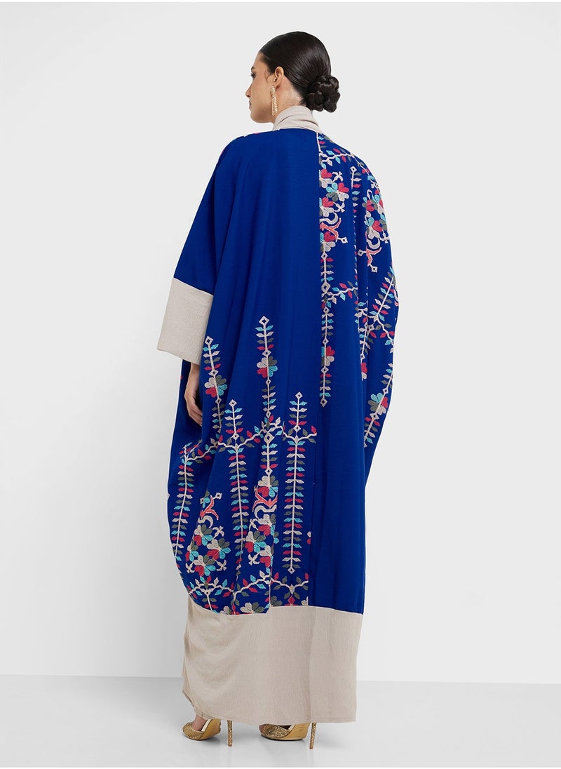 hayas closet Printed Flared Sleeve Abaya  - Image 3