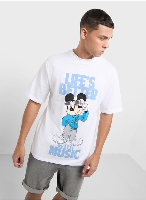Graphic Mickey Mouse Oversized T-Shirt