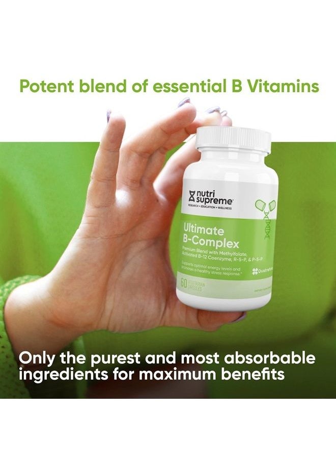 Nutri-Supreme Research - Nutri Supreme Ultimate B Complex, Energy Boosting Highly Absorbable Essential B Vitamins Blend with Methylfolate to Support Nervous System Function, 120 Capsules - Image 1