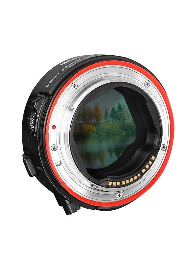 Meike - MK-EFTR-C VND Metal Auto-Focus Mount Lens Adapter with Drop-in Variable ND and UV Filters Converter for Canon EF/EF-S Lenses to Canon EOS R and EOS RP R5 R5C R6 Cameras - Image 1
