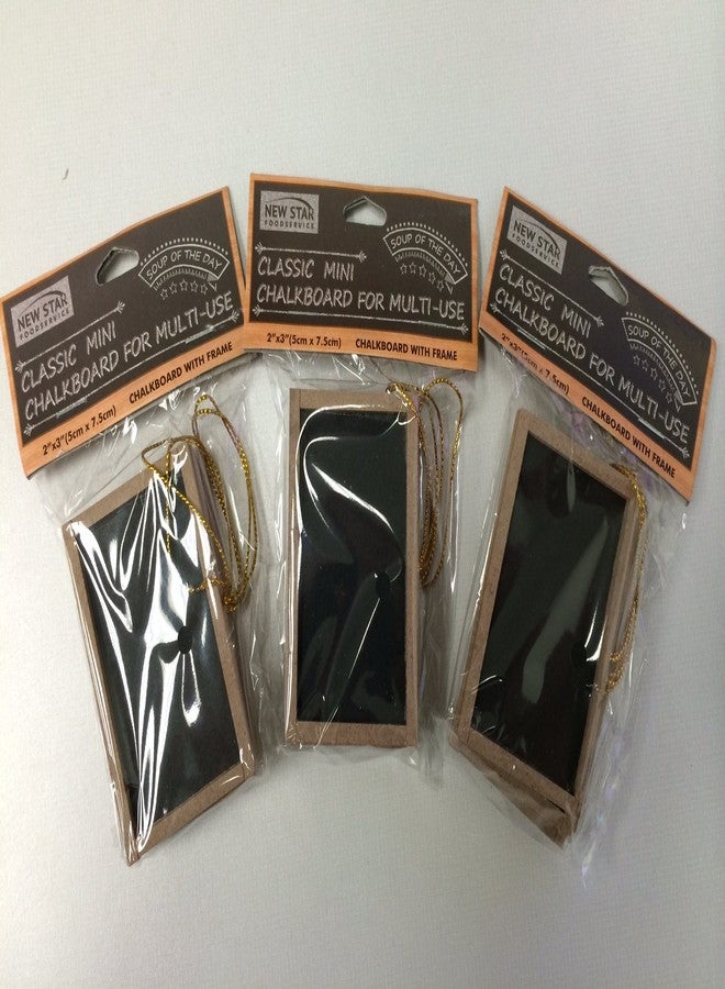 نيو ستار فود سيرفيس سبورة طباشيرية سوداء مستطيلة صغيرة من نيو ستار فود سيرفيس، مقاس 2 بوصة × 3 بوصة، مجموعة من 12 قطعة - Image 2