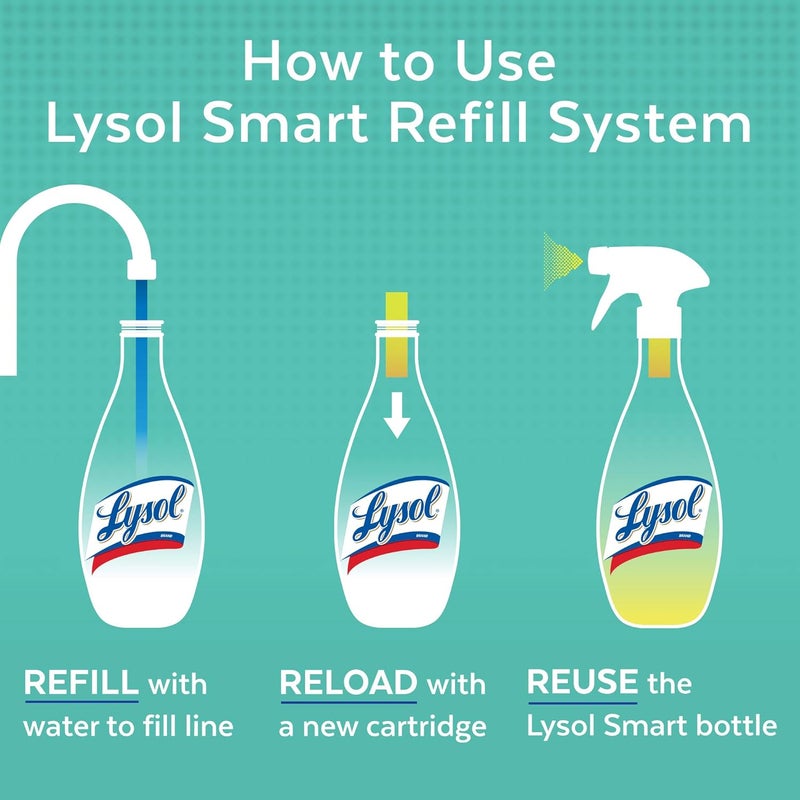 Lysol Smart Multi-Purpose Cleaner Refill Cartridge, Citrus Breeze, 0.39 Fl oz - Image 3