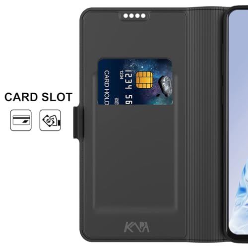 Kapa Noble Slim Magnetic Leather Flip Case Cover for Samsung Galaxy A56 | Card Holder Stand Flip Wallet Case (Black) - Image 3