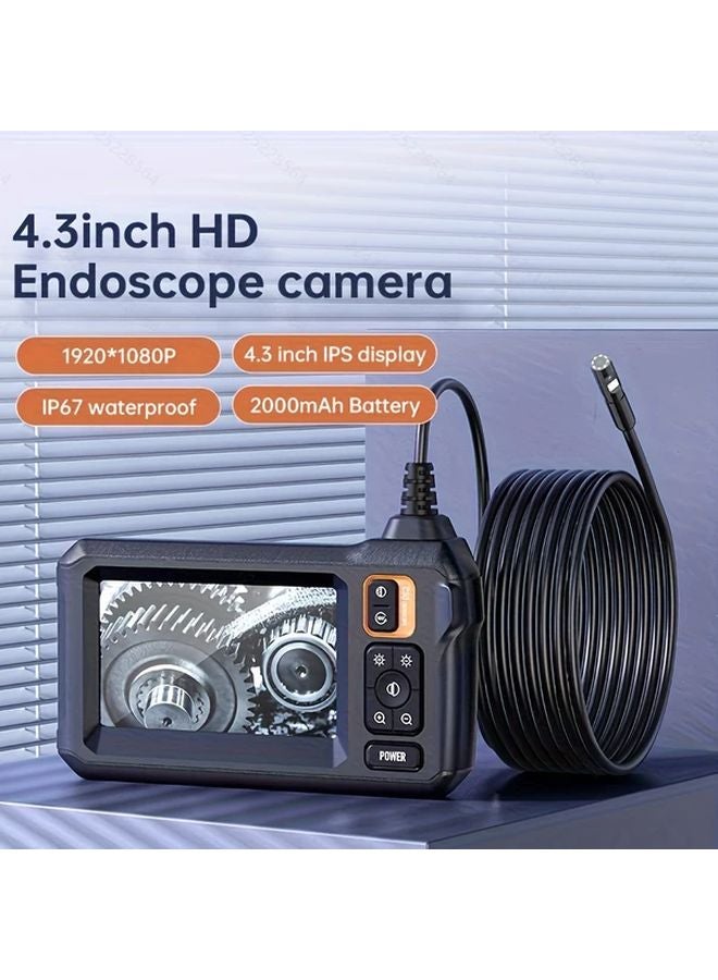 8mm Single Lens 4 3in LCD Industrial Endoscope 196 85inch Waterproof Inspection Camera - Image 3