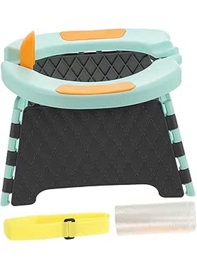 Portable Folding Potty Training Seat for Boys with Splash Guard Storage Bag and Cleaning Bags - Image 1