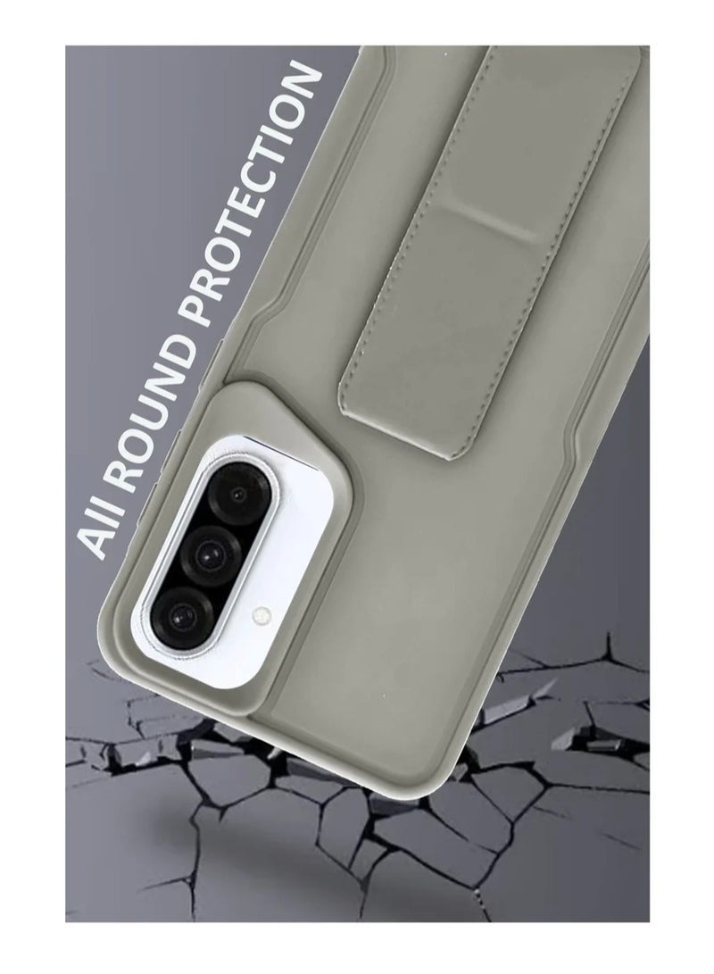 ELTRAZONE Case Cover For Samsung Galaxy A36 – 3 in 1 Magnetic Hand Grip Shockproof Protective Back Cover with Kickstand & Ring Holder | Slim Anti-Slip Design – Grey - Image 4