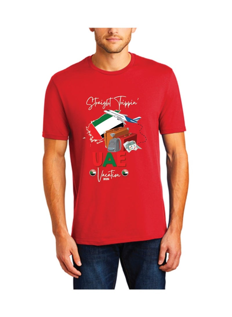 UAE Printed Vacation T-Shirts for Men - Capture Your Arabian Adventure - Image 1