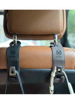 Maxwell Car Headrest Hook Swift Hook for Back Organizer Suitable for Handbags Groceries Coat Compatible with all Automobile, Durable, Premium Leather, Easy installation, Foldable (Brown) - pzsku/Z2B85D94A99F06D028C4AZ/45/_/1739788360/da76d49f-cce1-495d-98f8-1d8fd1606492