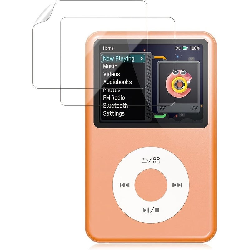 Set Of 2 Soft Hydrogel Screen Protectors For Y1 MP3 Player Hd Clarity Tablet Use - Image 1