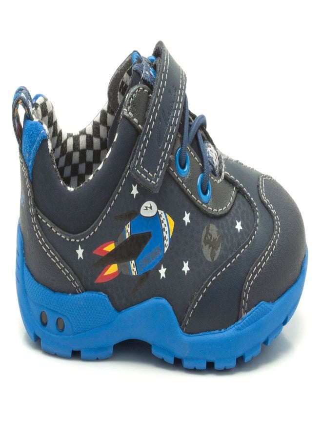 Clarks Boy's Brite Star FST Navy Leather First Walking Shoes - 4.5 UK - Image 3