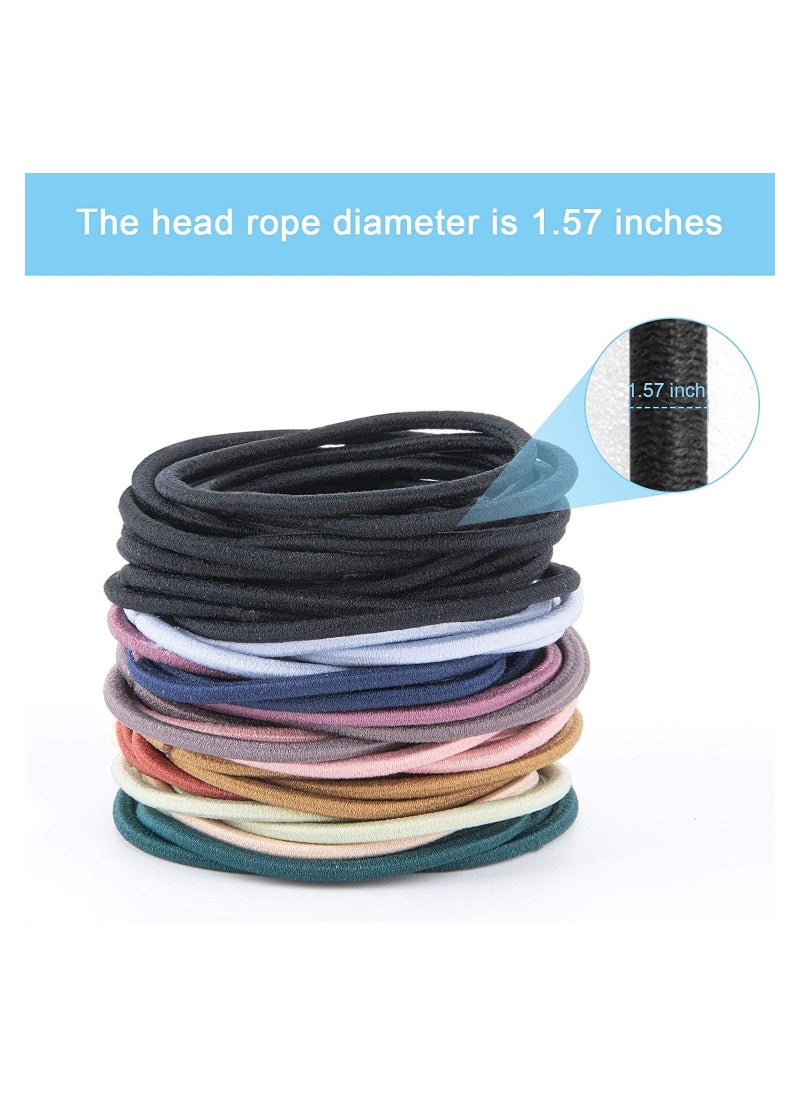 Y&D 80 PCS Hair Elastics, High Stretch Rubber Band, No Metal Ties Damage Hair, Elastic Band Dia 1.58 IN 2.5mm, Suitable for women and men (Value Set Black/Colored Each 40pcs)  - Image 3