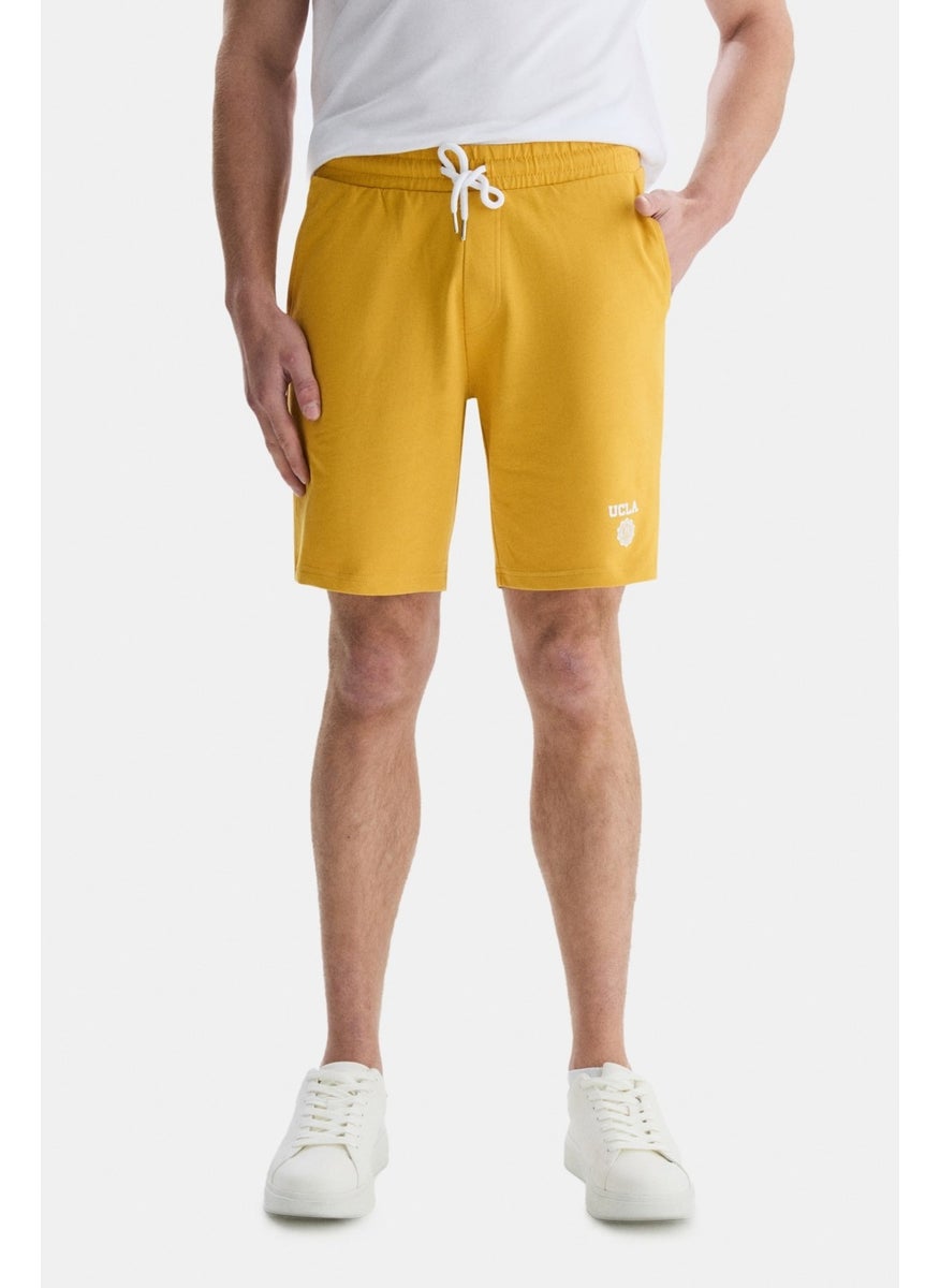 UCLA Fowler Mustard Yellow Printed Standard Fit Men's Knitted Shorts  - Image 2