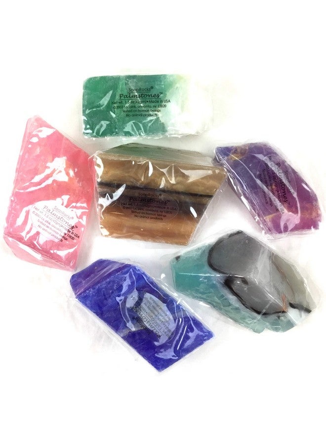 Soap Rocks Set, 6 Piece Palm Stones Random Variety Pack Bundle, TS Pink