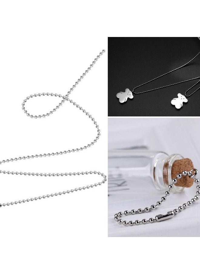 SUMERSHA - 50 Pack Ball Chain Necklaces 30 Inch Stainless Steel #3 2.4Mm Bead Pull Chain - Image 1