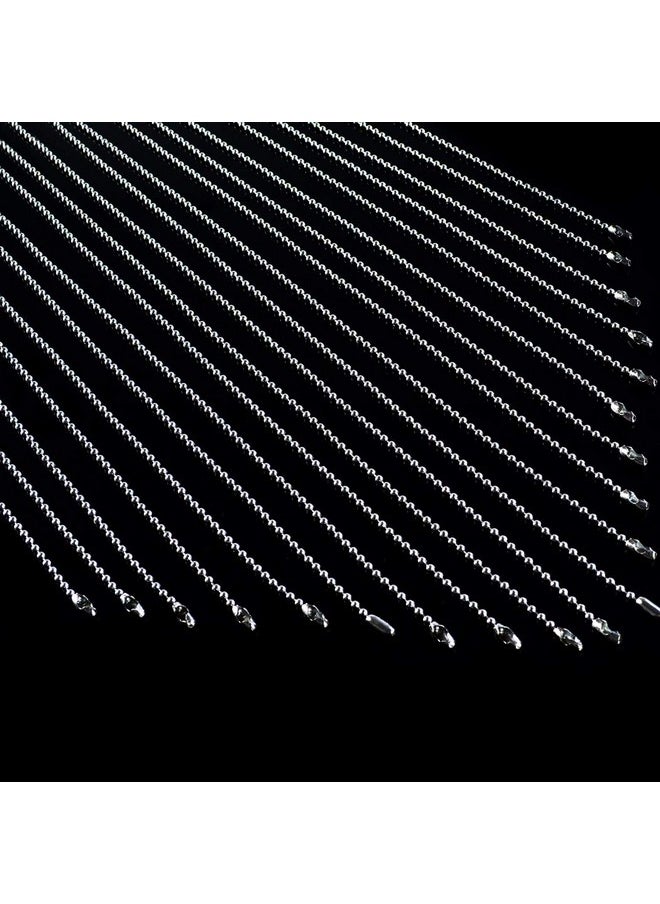 SUMERSHA - 50 Pack Ball Chain Necklaces 30 Inch Stainless Steel #3 2.4Mm Bead Pull Chain - Image 1