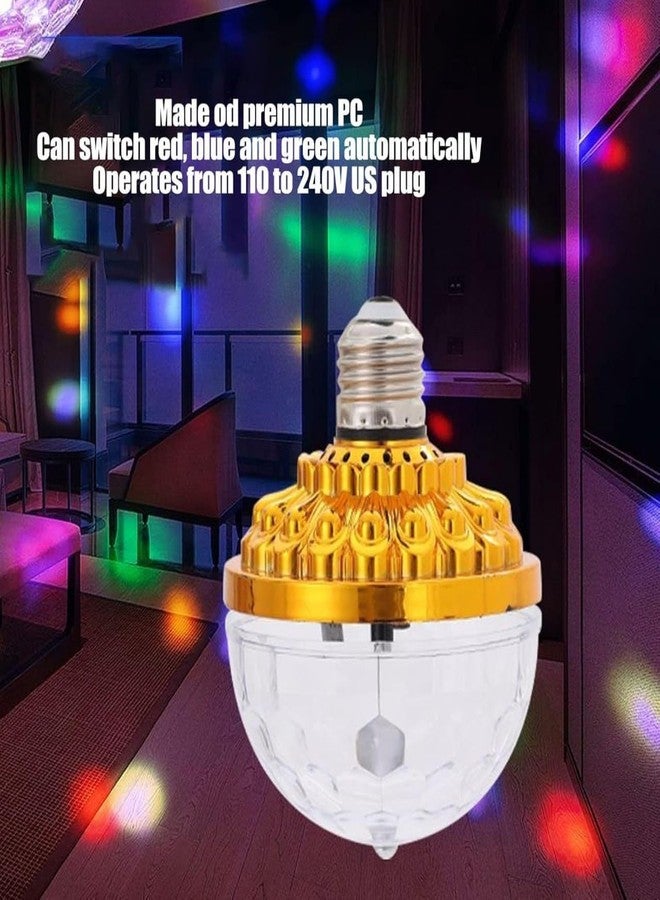 SYSPRO 360 Degree Rotating LED Crystal Magic Ball RGB Mini LED Stage Light Bulb Rotating Retro Disco Colorful Effect Ball Projector Lights Bulb - Image 3
