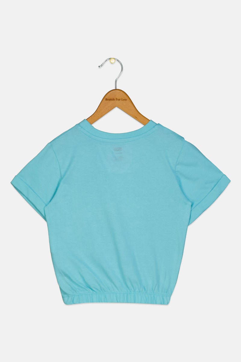 Levi's Toddlers Girl Short Sleeve Graphic Print T-Shirt, Turquoise - Image 2