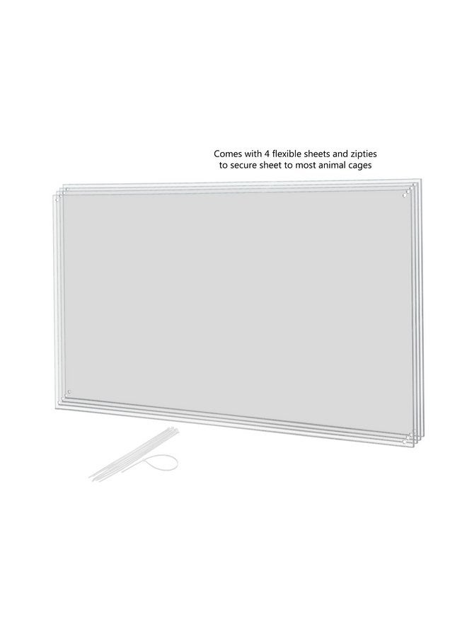 Marketing Holders 4 Pack Pet Cage Liners 8" x 12" Long Siding Edge Pet Rabbit Flexible and Pliable Hamster Sugar Glider Squirrel Guinea Pig Cage Urine Side Small Animal Cage Liner by Marketing Holders - Image 4