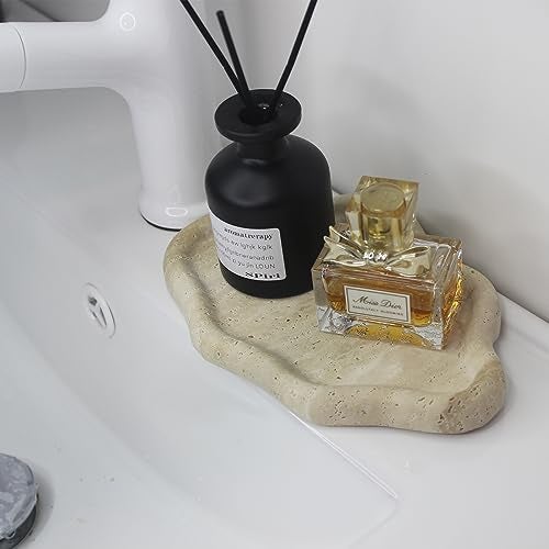 Nawgnail Real Travertine Jewelry Dish Cloud Shape, Trinket Dish, Ring Dish Key Tray Asethetic Home Décor, Gift for Women - Image 3