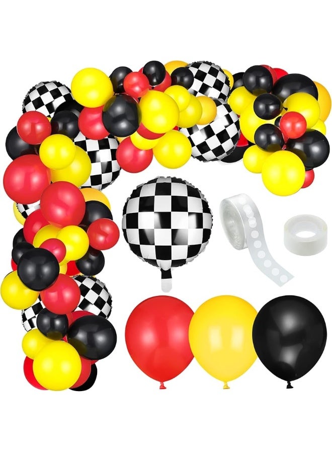 Sumind 127 Pieces Car Race Balloons Party Supplies Race Car Theme Birthday Party Garland Arch Party Decorations (Race Car Style) - Image 1