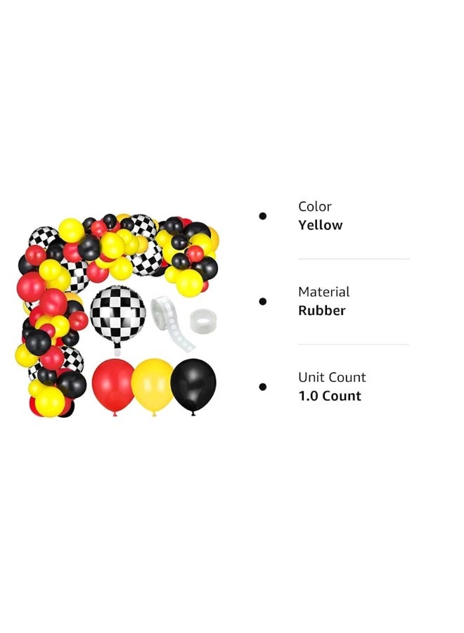 Sumind 127 Pieces Car Race Balloons Party Supplies Race Car Theme Birthday Party Garland Arch Party Decorations (Race Car Style) - Image 5