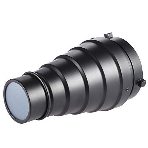 Andoer Photographic Lighting Monolights Bowens Mount Snoot Optical Snoot Metal Conical Snoot with Honeycomb Grid 5pcs Color Filter Kit for Bowens Mount Studio Strobe Monolight Photography Flash - Image 4