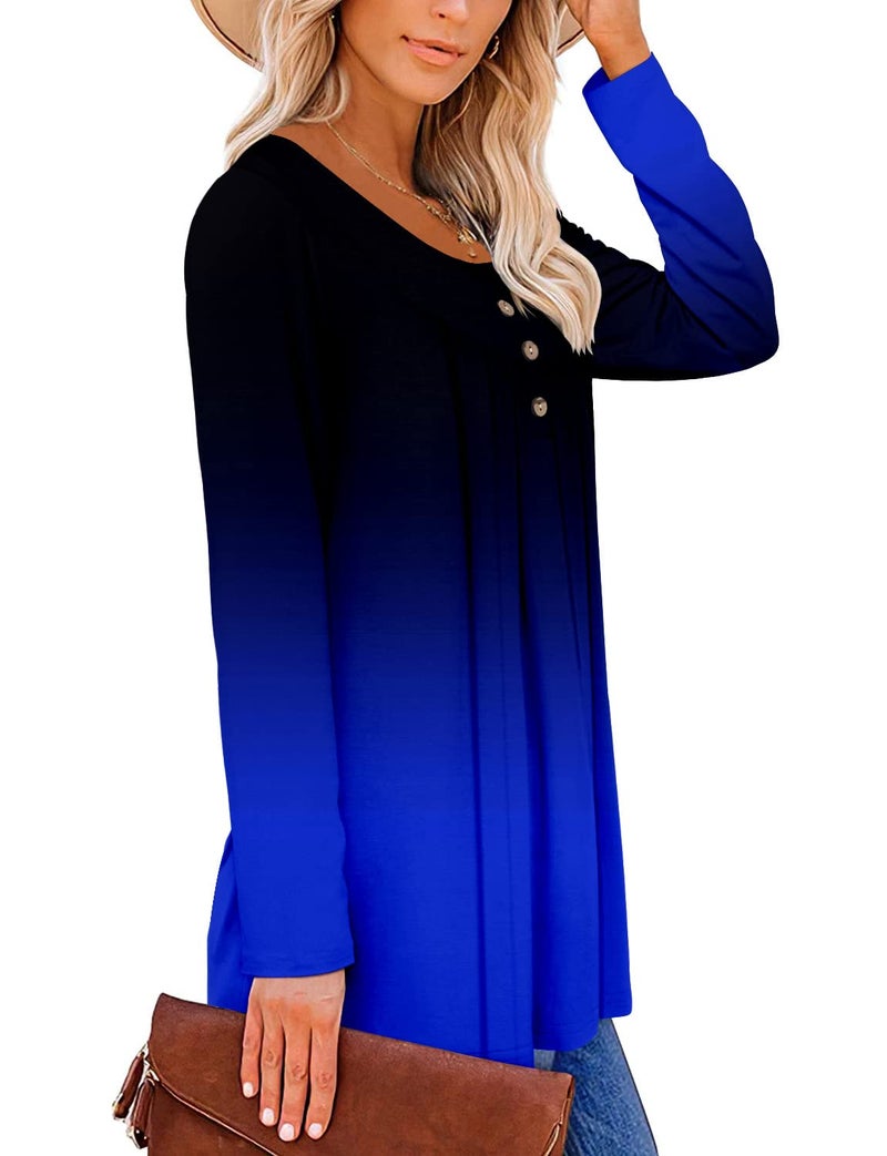 ROSELINLIN Tunic Tops to Wear with Leggings Womens Long Sleeve Button Down Blouse XXL - Image 3