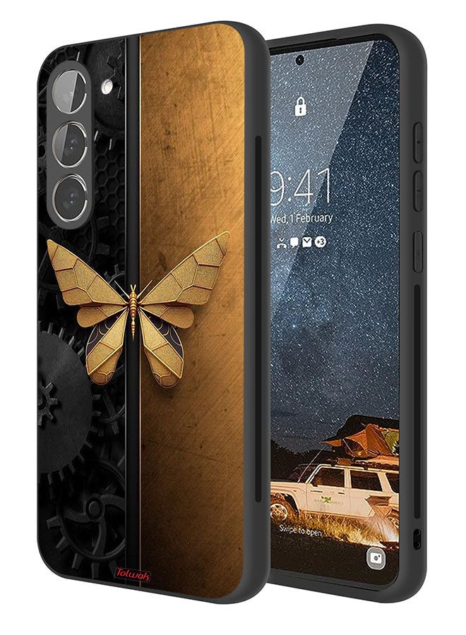 Tolwak Samsung Galaxy S23 Plus 5G Protective Case Cover Steel Butterfly - Image 1