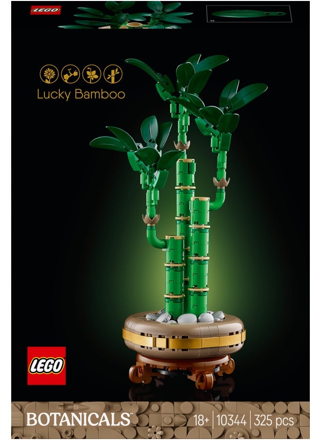 LEGO - Botanicals Lucky Bamboo Artificial Plant for Indoor Display - Set for Adults includes a Buildable Pot with a Wood-Effect Plinth for Home Decor - Gift for Her or Him - 10344 (325 pieces) - Image 1
