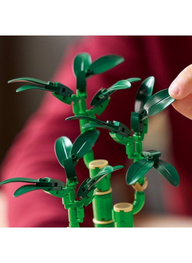 LEGO - Botanicals Lucky Bamboo Artificial Plant for Indoor Display - Set for Adults includes a Buildable Pot with a Wood-Effect Plinth for Home Decor - Gift for Her or Him - 10344 (325 pieces) - Image 1
