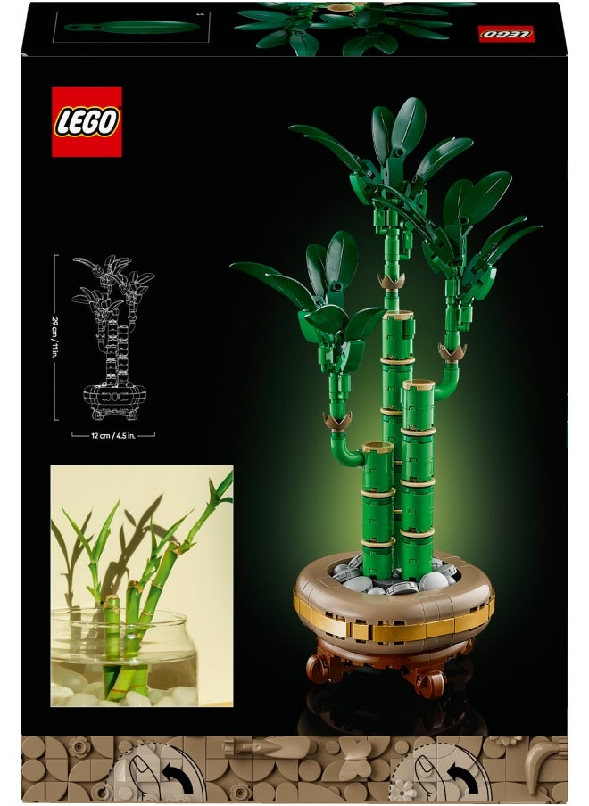 LEGO - Botanicals Lucky Bamboo Artificial Plant for Indoor Display - Set for Adults includes a Buildable Pot with a Wood-Effect Plinth for Home Decor - Gift for Her or Him - 10344 (325 pieces) - Image 1