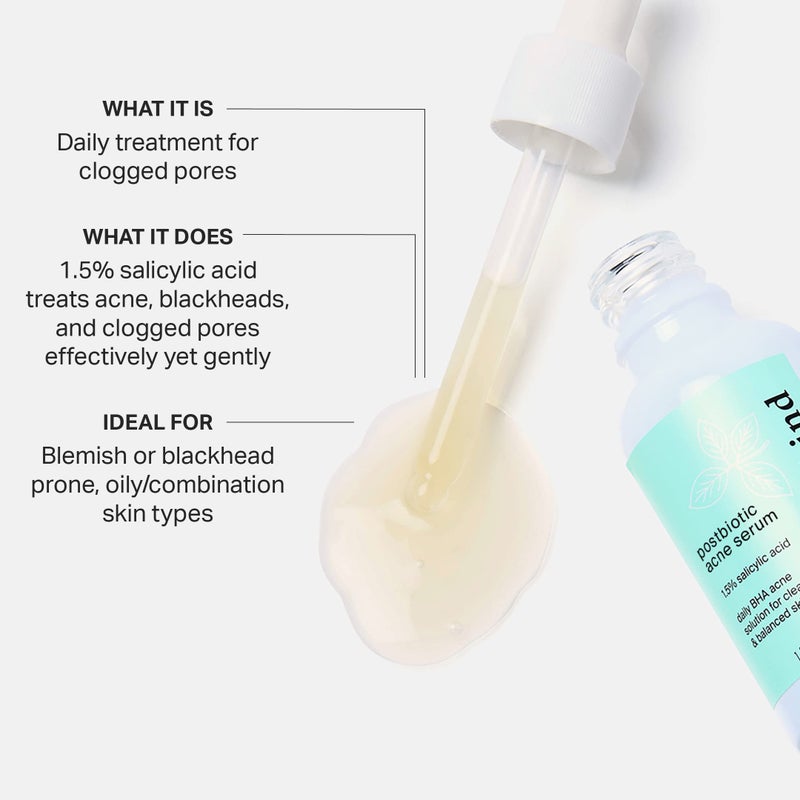 Cocokind Postbiotic Acne Serum, Salicylic Acid Serum and BHA Liquid Exfoliant - Exfoliating, Brightening and Hydrating Serum - Image 2